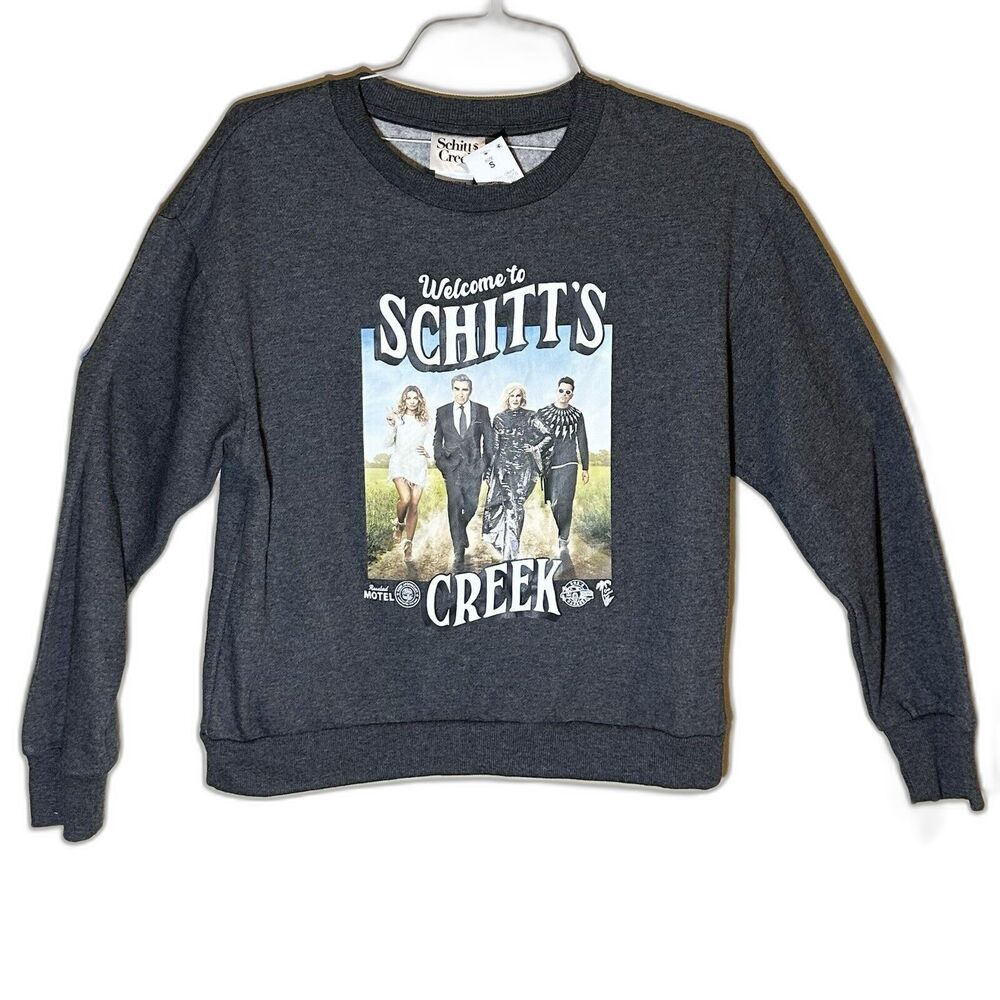 Womens Schitts Creek Sweatshirt Graphic Long Sleeve Sweatshirt S NWT.